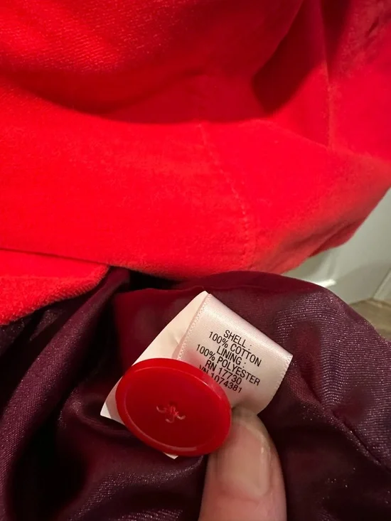 Merona Red Double-Breasted Trench Coat with Belt - Picture 11 of 11